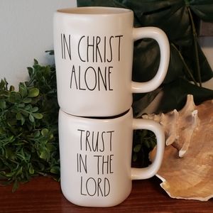 Rae Dunn IN CHRIST ALONE and TRUST IN THE LORD